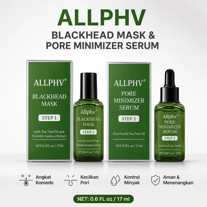 Allphv Masker Komedo Step 1 Serum Pori Wajah Step 2