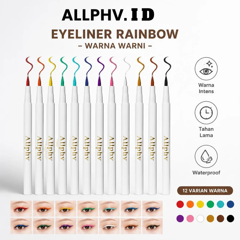 Allphv Eyeliner Rainbow Warna Warni